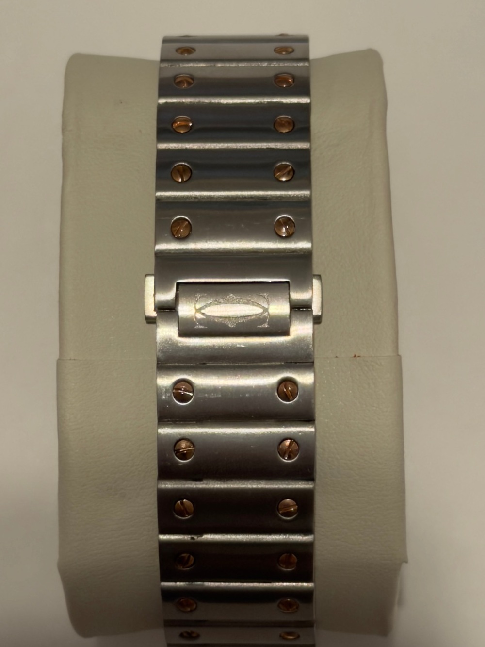 Cartier Santos Two Tone Watch Green Dial. - Picture 8 of 11